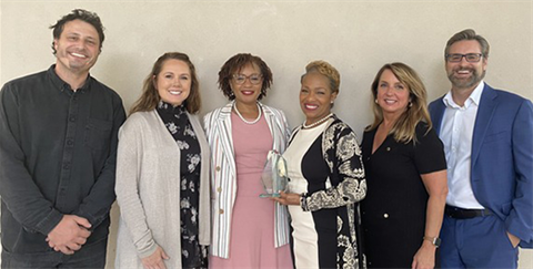 (Left to Right: Peyton Peterson, TSW; Councilwoman Nycole Miller; City Manager Marcia Hampton; Mayor Rochelle Robinson; Assistant City Manager Karin Callan; Adam Williamson, TSW)