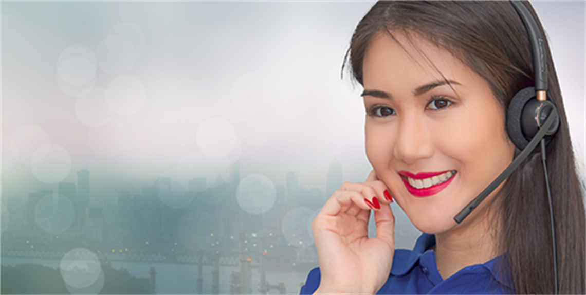 Asian woman customer service representative